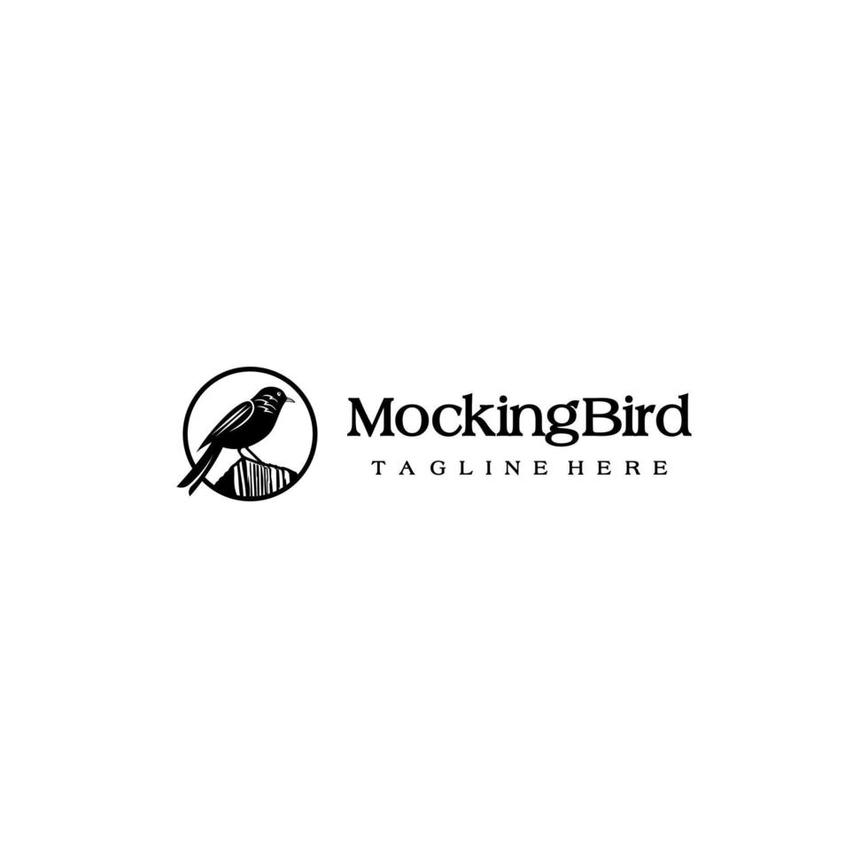 Mockingbird logo design graphic inspiration. vector