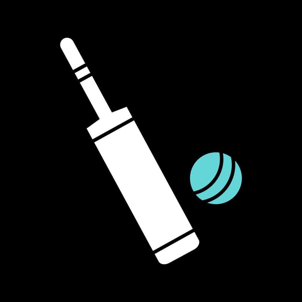 Cricket Bat and Ball Vector Icon