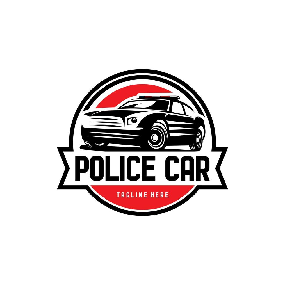 policía coche logo vector diseño. increíble un policía coche logo. un policía coche logotipo policía rescate logo.