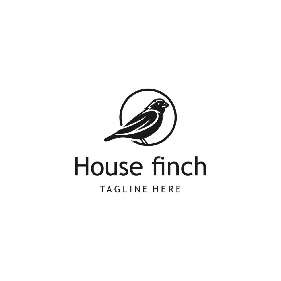 House finch bird logo design. Awesome a house finch bird silhoutte. A house finch bird logotype. vector