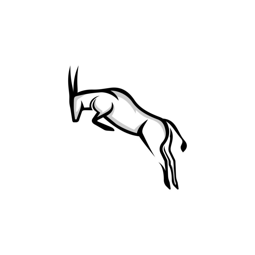Arabian oryx logo graphic inspiration vector