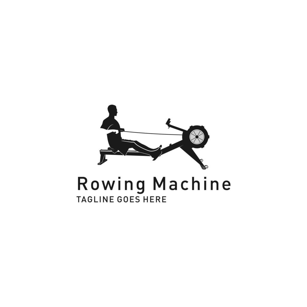 Rowing machine logo design. Trendy rowing machine icon from gym and fitness collection. vector