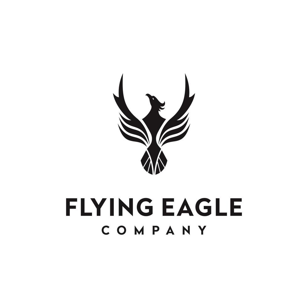 Flying eagle logo design template. Awesome a flying eagle with gold color logo. A flying eagle with gold color logotype. vector