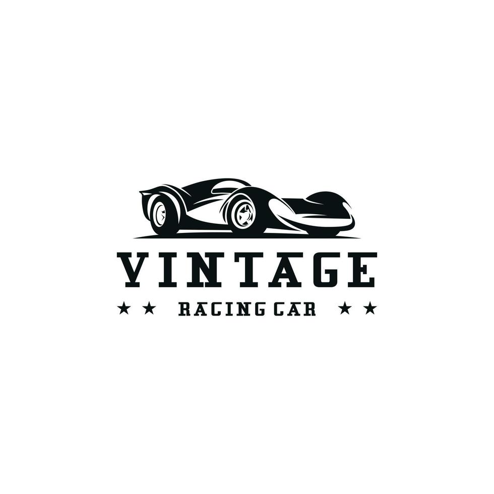 Classic vintage car vector design inspiration. Auto car logo design template. Classic vehicle symbol logotype. A classic car symbol silhouette. Car simple line art logo.