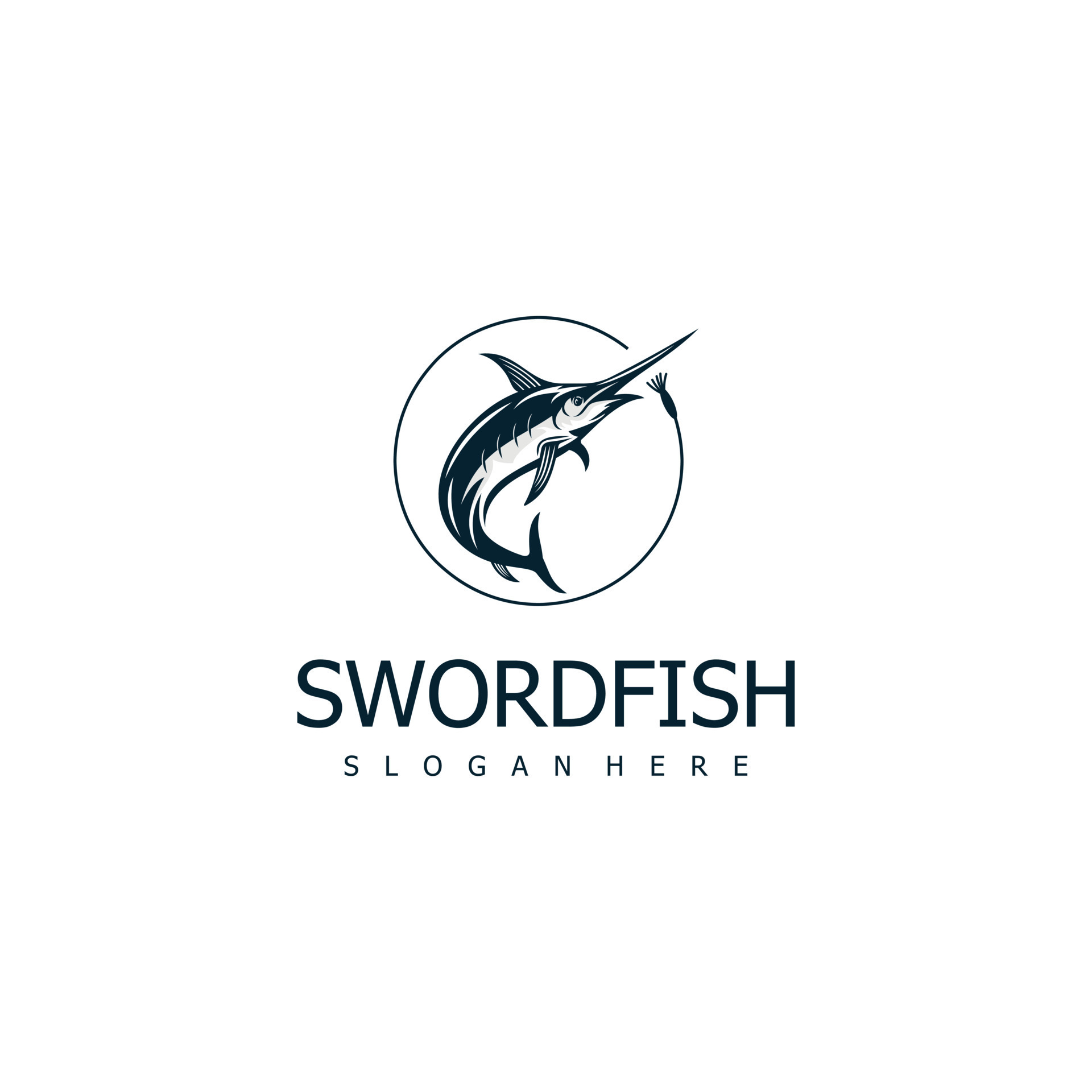 Swordfish logo design. Awesome swordfish logo. sowrdfish logotype