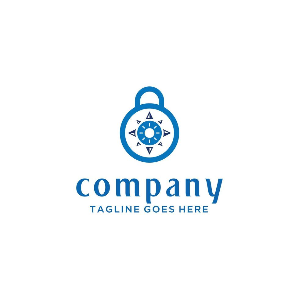 Security logo design vector graphic