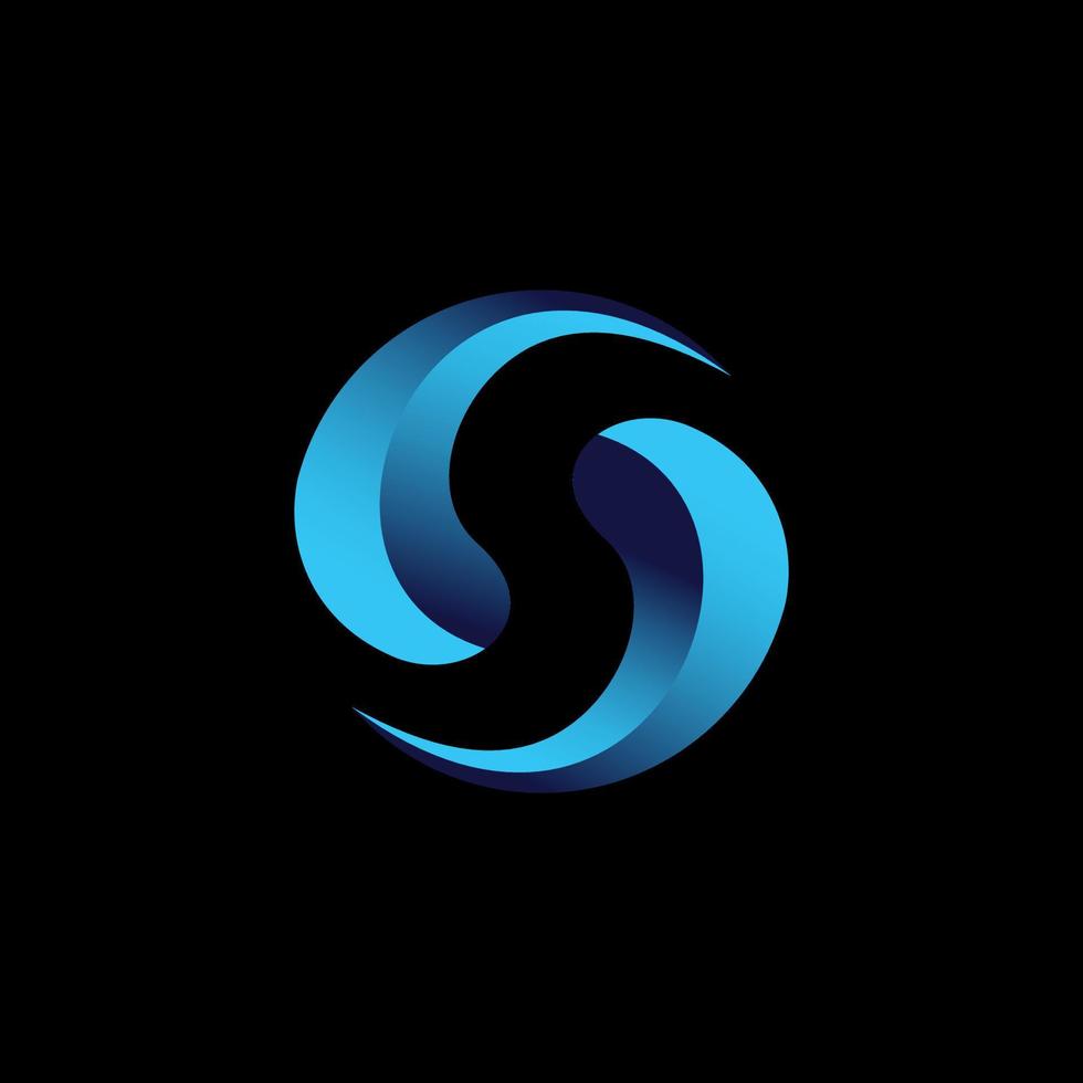 Water drop with letter S logo design vector