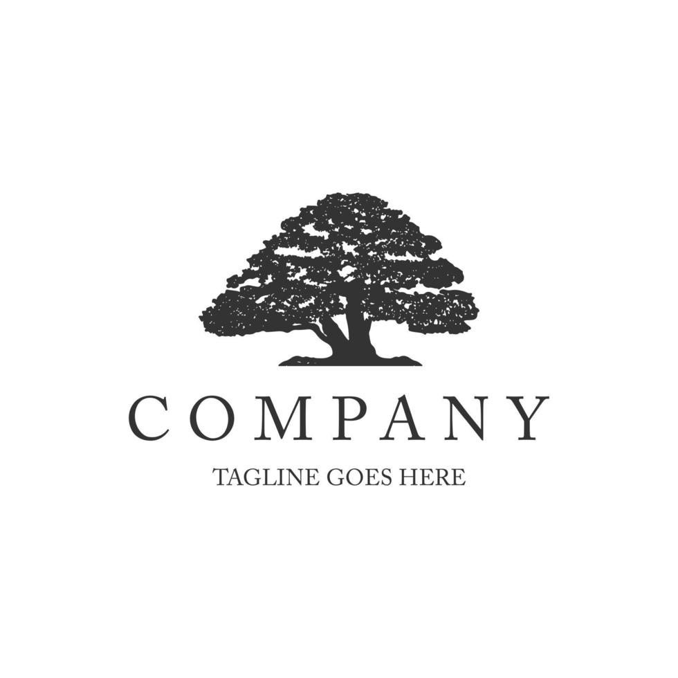 Trees logo design template. Awesome trees with circle logo. A modern trees  logotype. vector