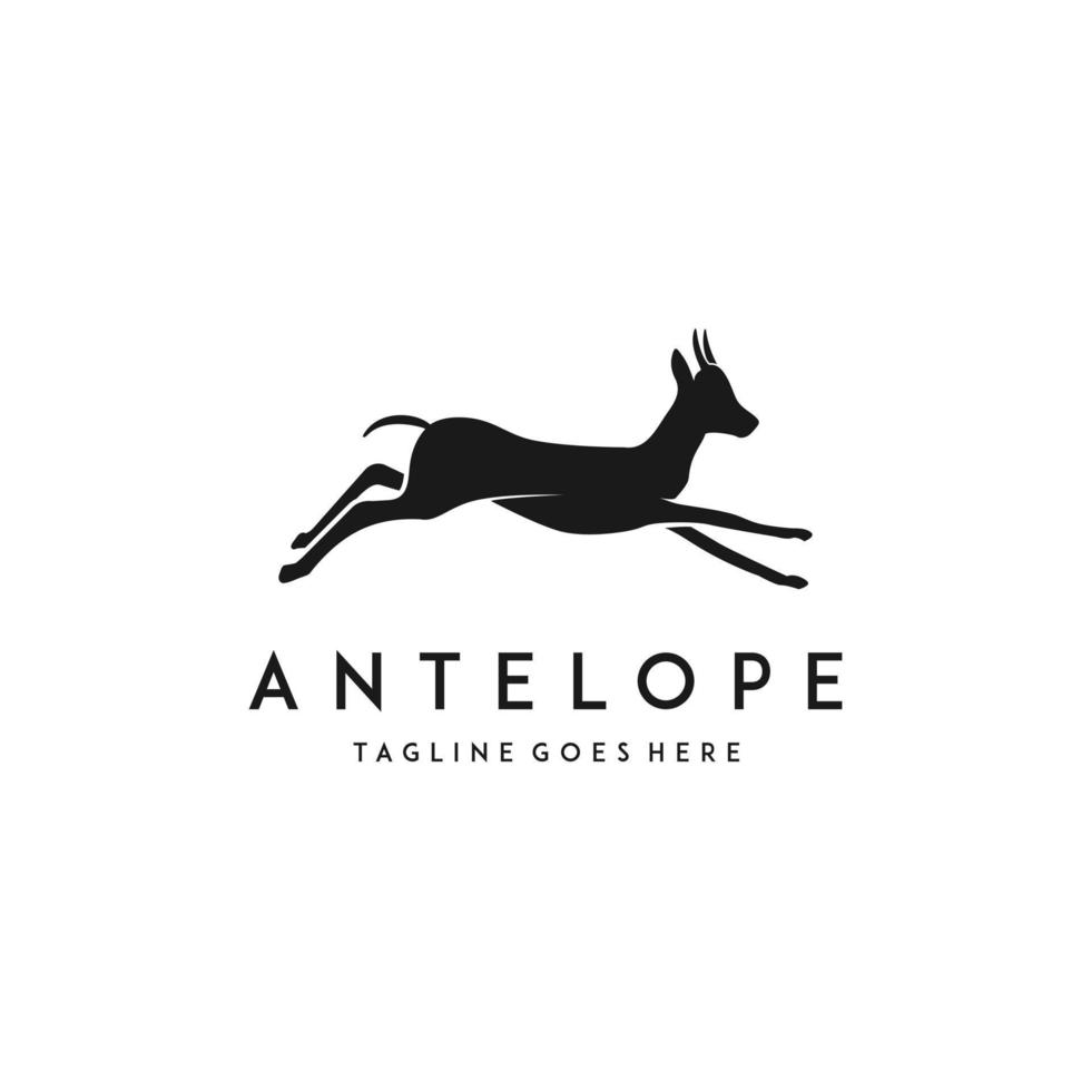 antílope logo vector diseño. increíble un antílope logo. un antílope logotipo