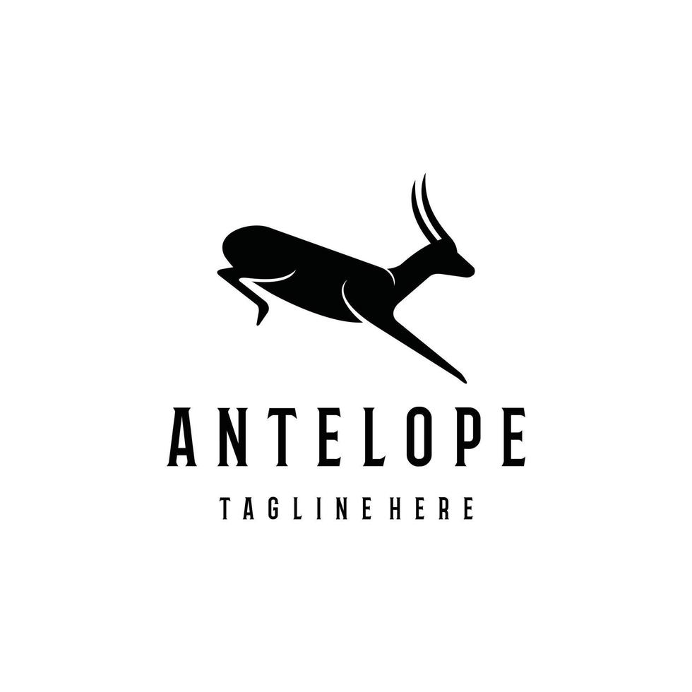 antílope logo vector diseño. increíble un antílope logo. un antílope logotipo