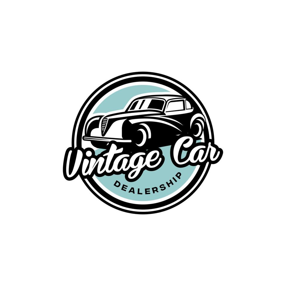 Classic vintage car vector design inspiration. Auto car logo design template. Classic vehicle symbol logotype. A classic car symbol silhouette. Car simple line art logo.