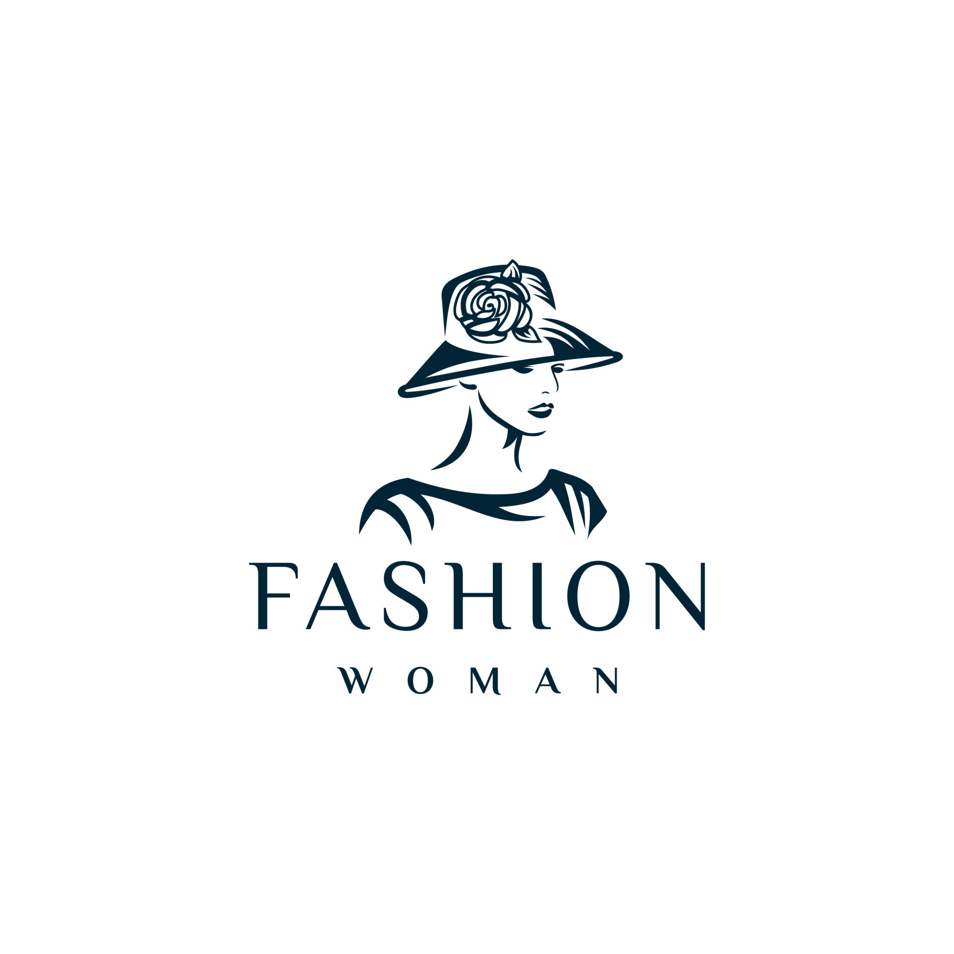 Fashion logo design. Awesome a fashion silhoutte. A fashion logotype ...