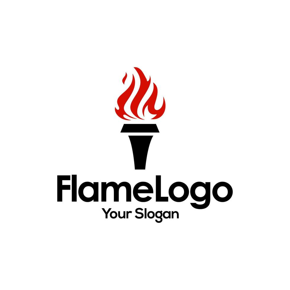 Torch Logo Design Template idea vector