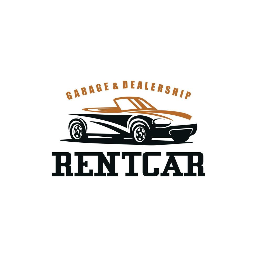 Used car vector design. Awesome used car logo. A used car logotype. Dealer car logo design.