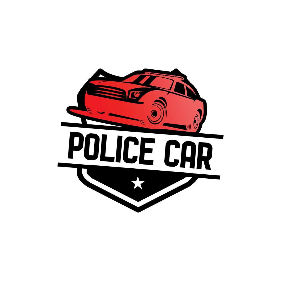 policía coche logo vector diseño. increíble un policía coche logo. un policía coche logotipo policía rescate logo.