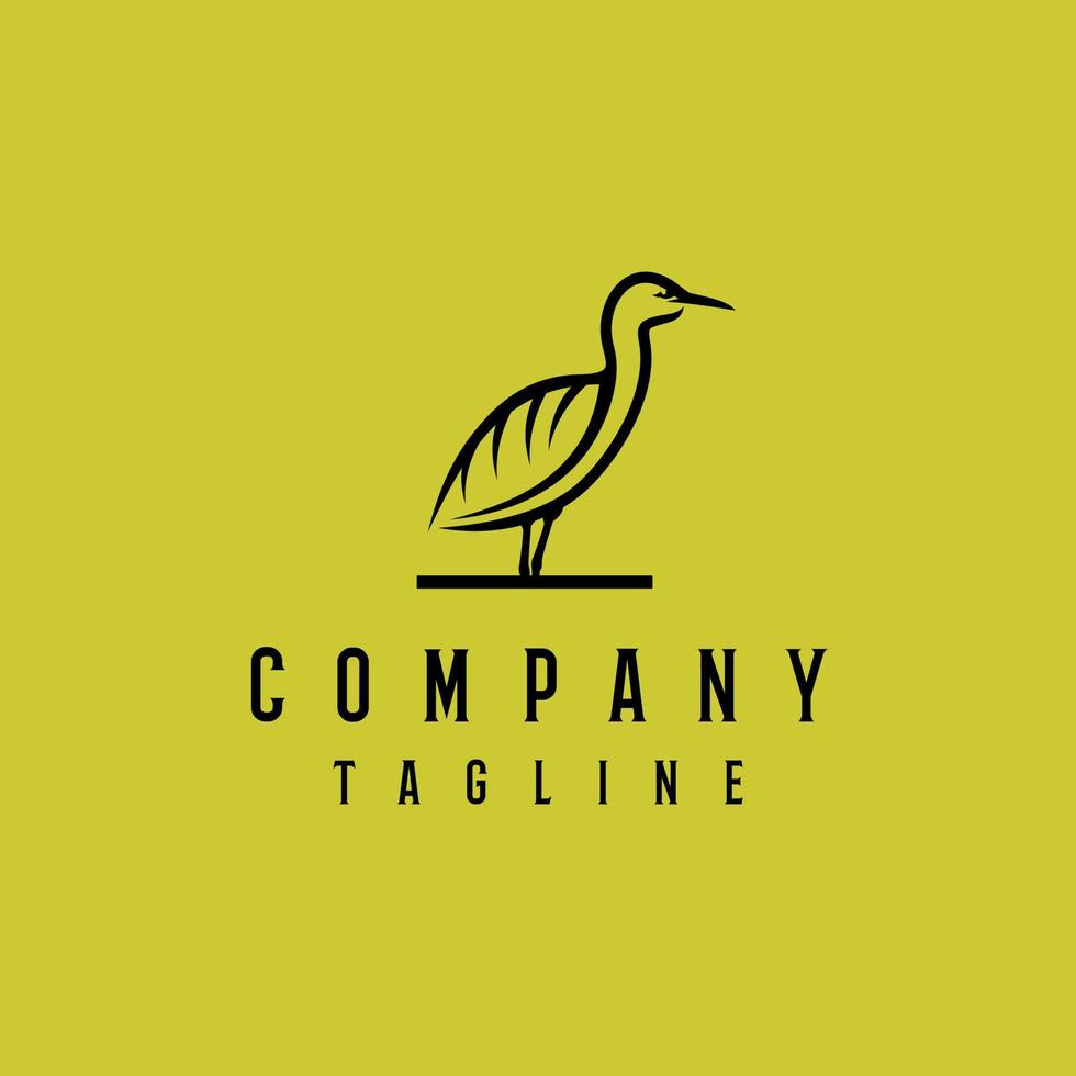 Cattle egret bird logo design. Awesome cattle egret bird silhoutte. A cattle egret bird logotype. vector