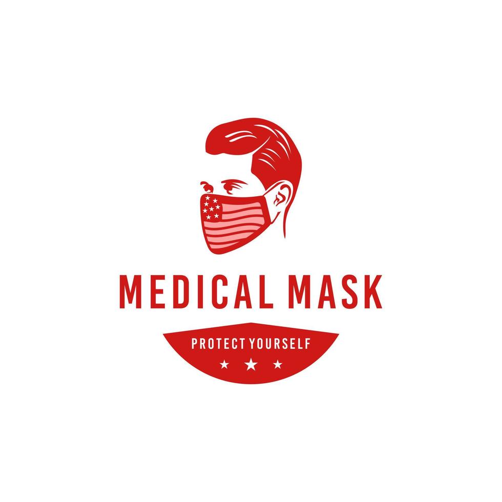 Mask a medical logo design. Awesome modern mask  logo. A mask  medical  logotype. vector