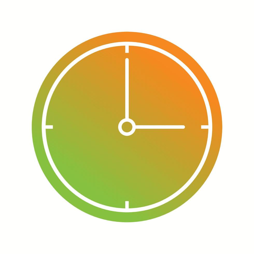 hermoso icono de glifo de vector de reloj