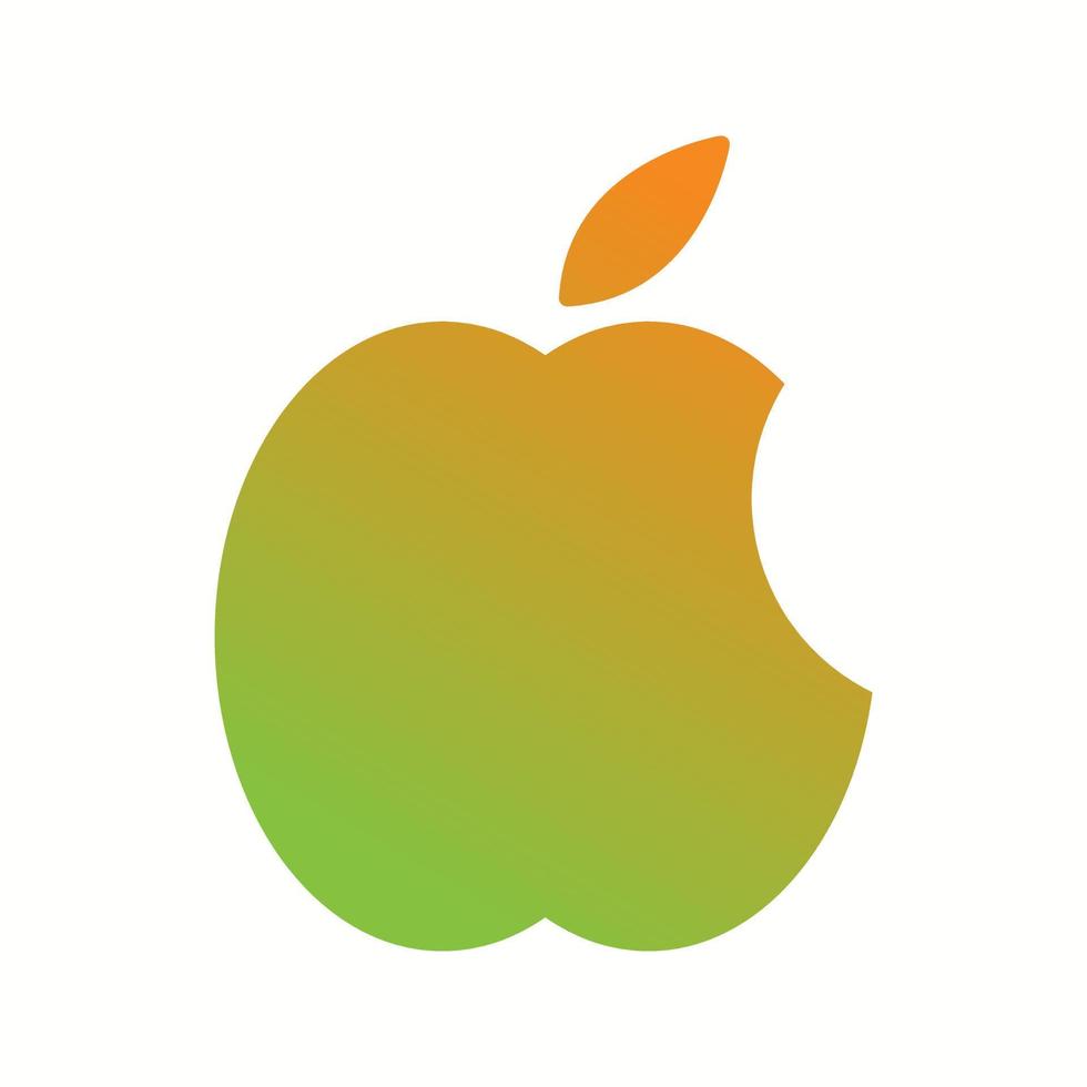 hermoso icono de glifo de vector de logotipo de apple