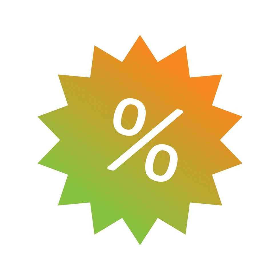 Beautiful Percentage tag Vector Glyph icon