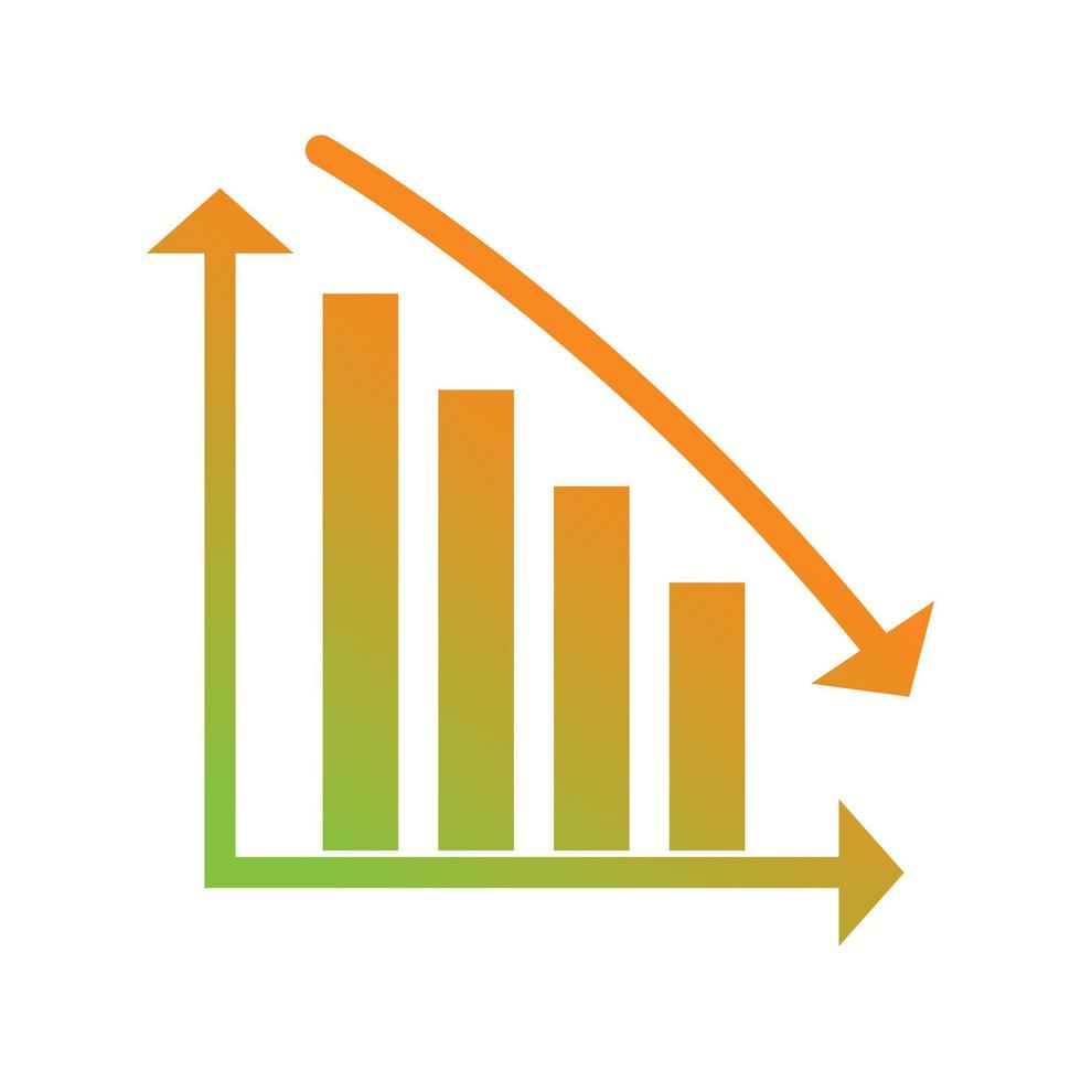 Beautiful Descending bar Vector Glyph icon