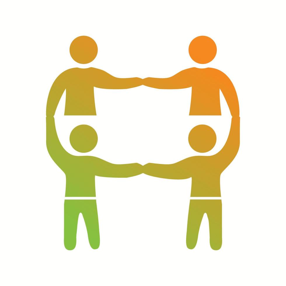 Beautiful Teamwork Vector Glyph icon