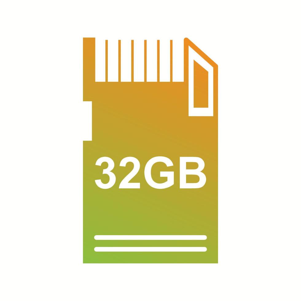 Beautiful SD card Vector Glyph icon