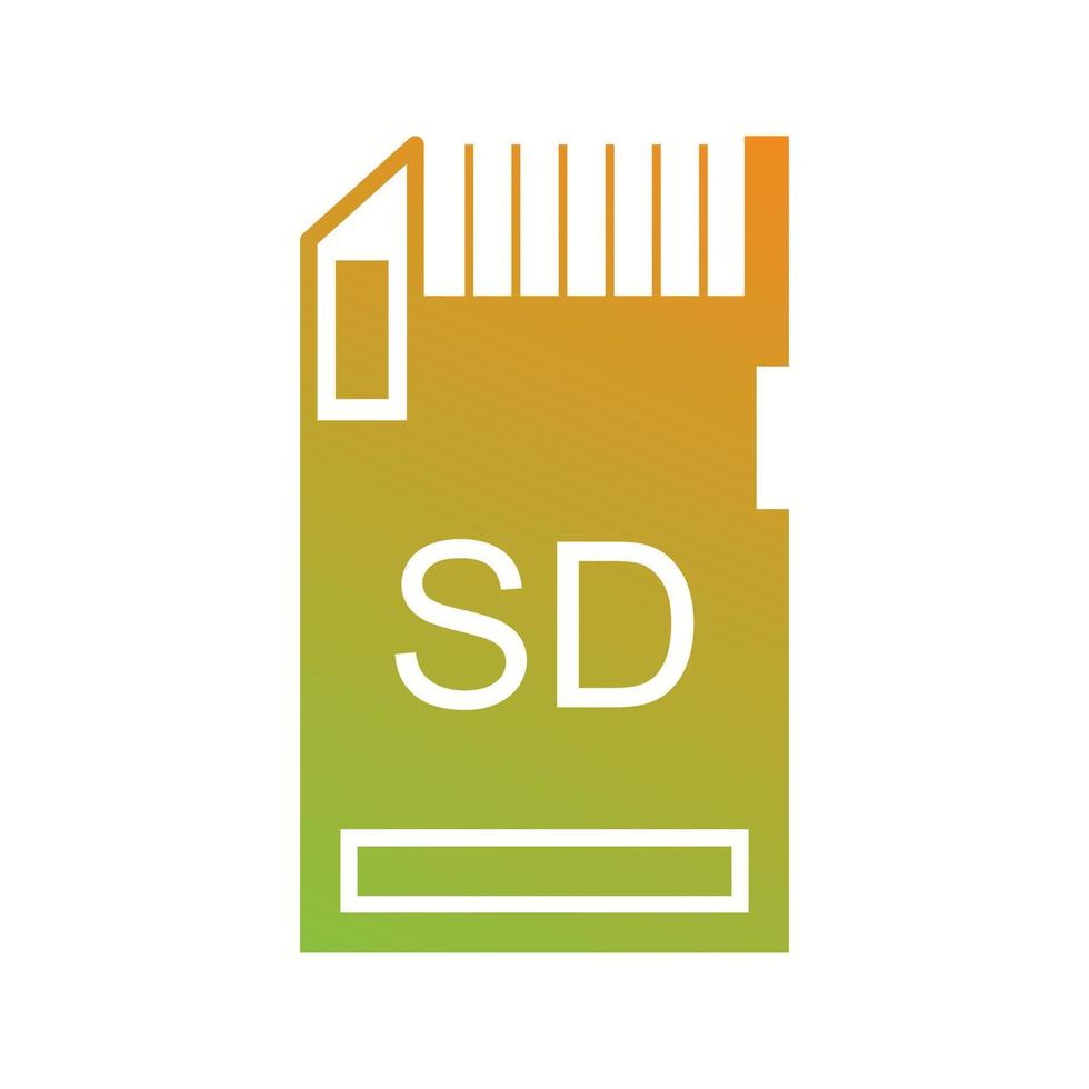 Beautiful SD card Vector Glyph icon
