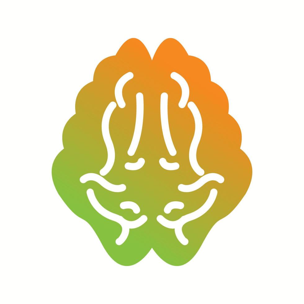 Beautiful Brain Vector Glyph icon