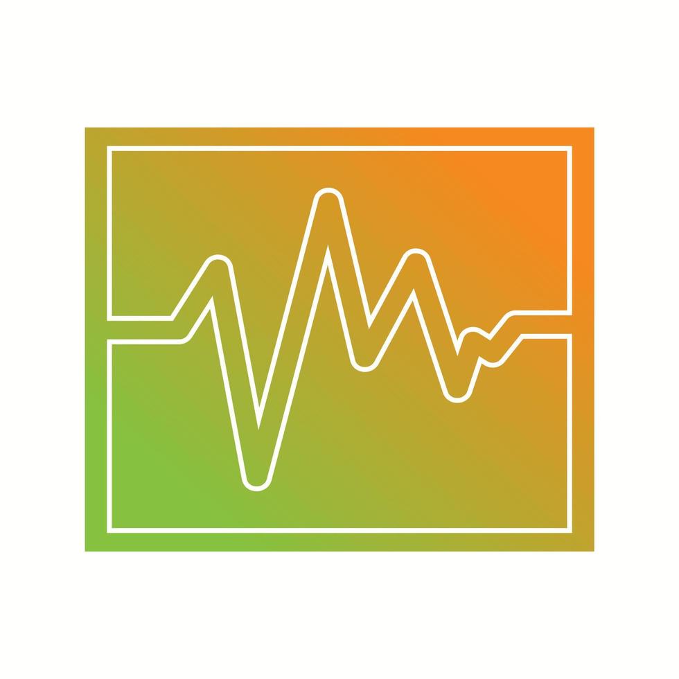 Beautiful ECG Vector Glyph icon