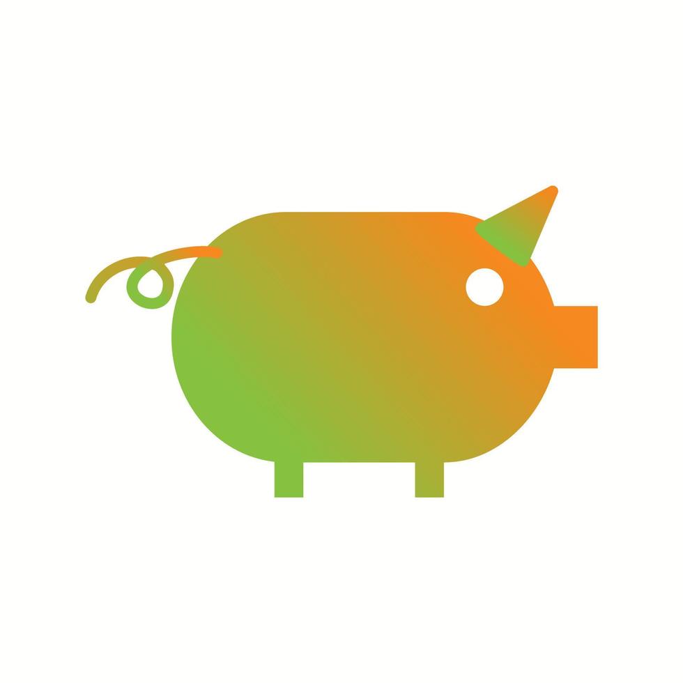 Beautiful Piggy Vector Glyph Icon