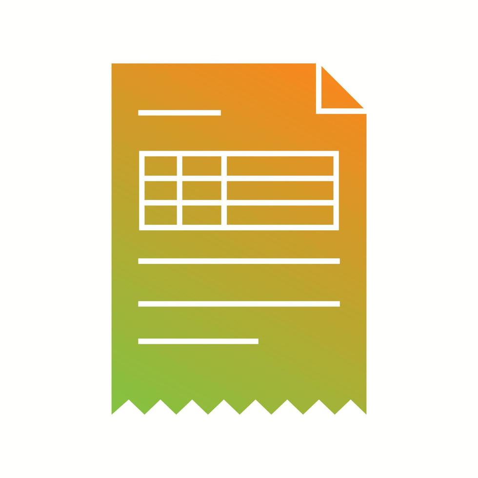 Beautiful Sheet Vector Glyph Icon