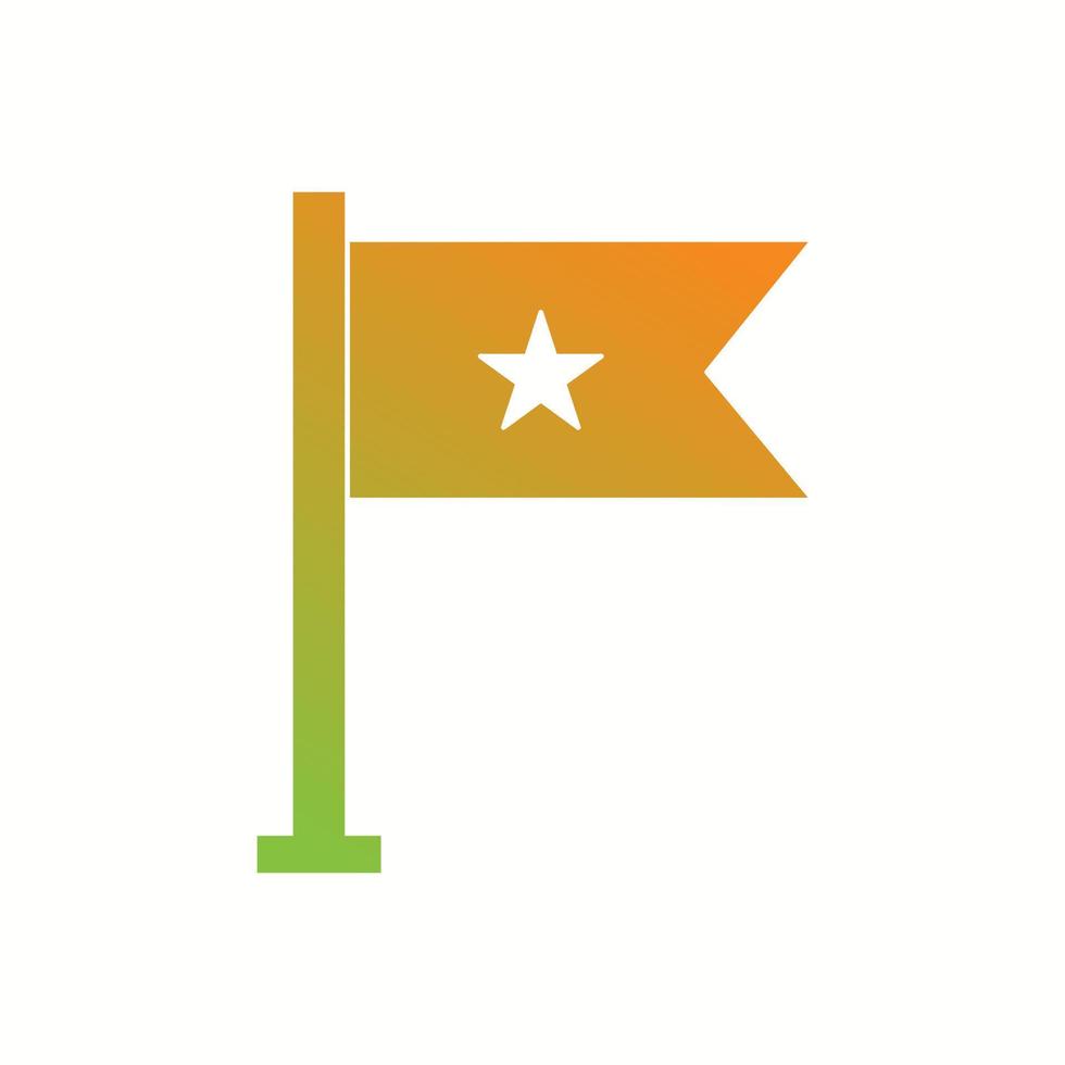 Beautiful Flag Vector Glyph icon
