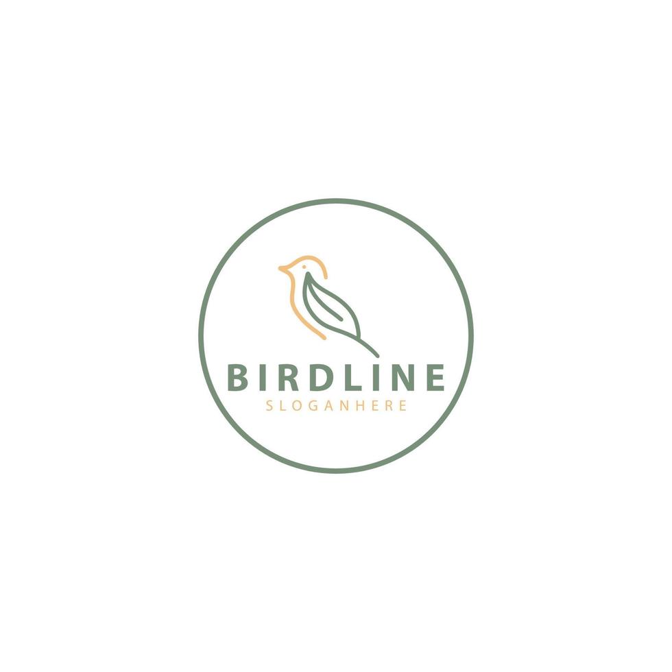 Bird line creative design logo template inspiration vector