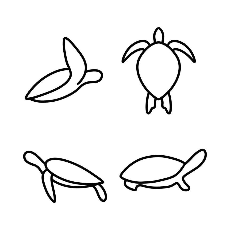 Turtle logo design template icon illustration vector