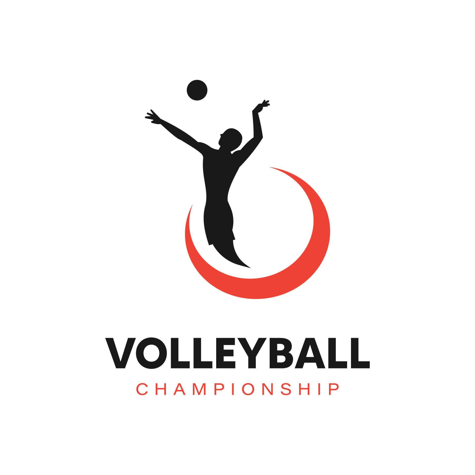 Volleyball logo template design vector icon illustration 21558112 ...