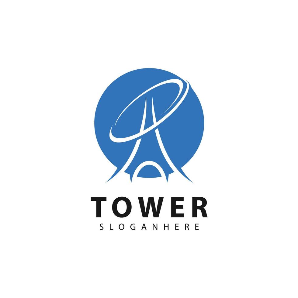 torre logo símbolo vector icono diseño ilustración modelo