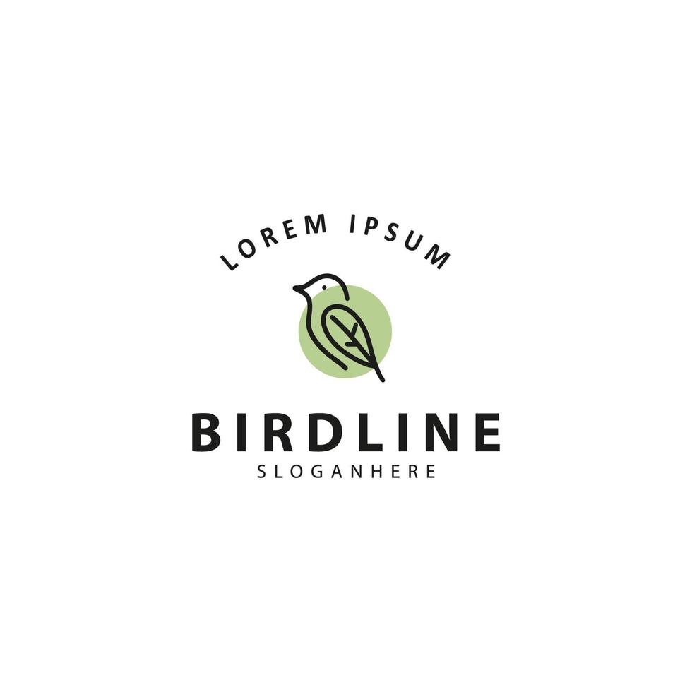 Bird line creative design logo template inspiration vector