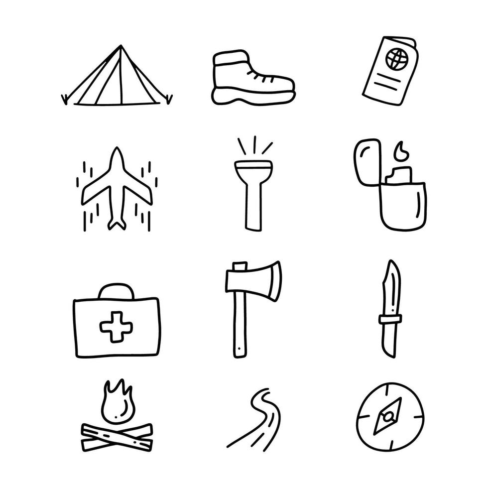 Travel outdoor icon set design vector illustration