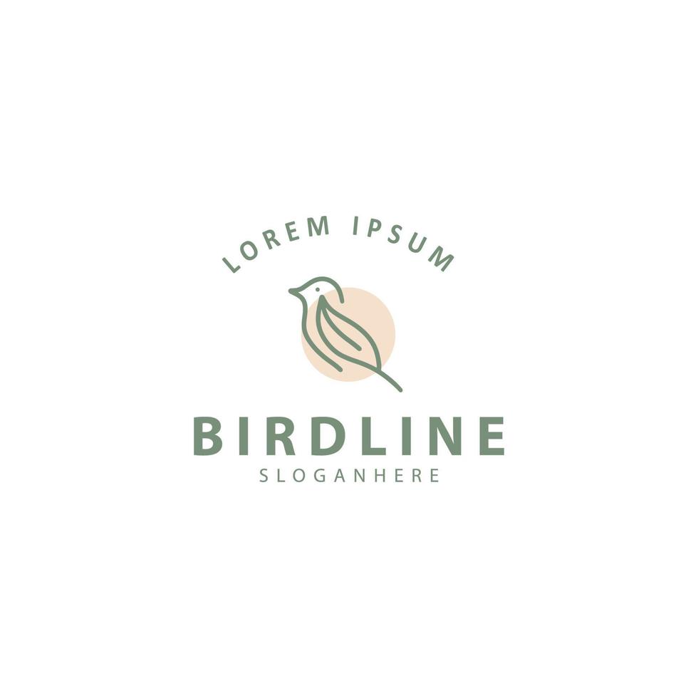 Bird line creative design logo template inspiration vector