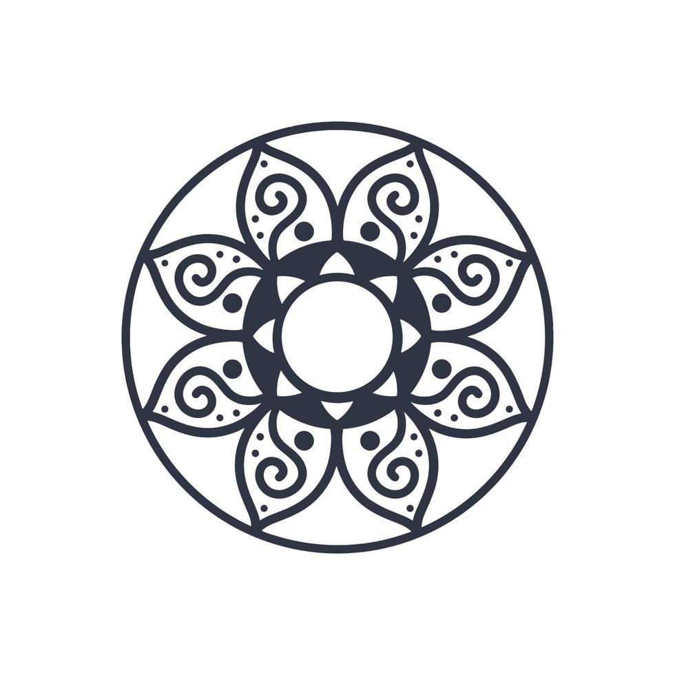 circular modelo en formar de mándala oriental patrón, vector ilustración. islam, Arábica, indio, turco, Pakistán, chino, otomano motivos