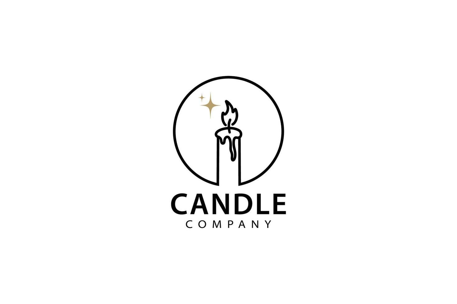 Candle logo design icon vector illustration