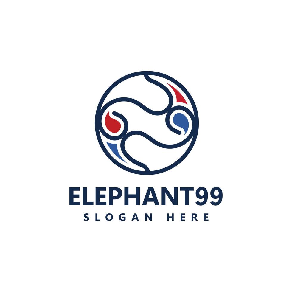 elefante logo diseño modelo icono vector ilustración