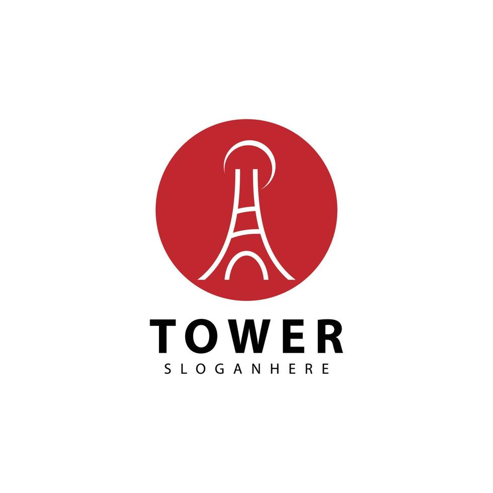 torre logo símbolo vector icono diseño ilustración modelo