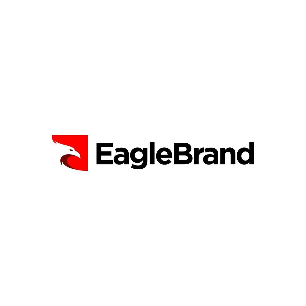 eagle icon logo illustration Design in trendy modern negative space vector