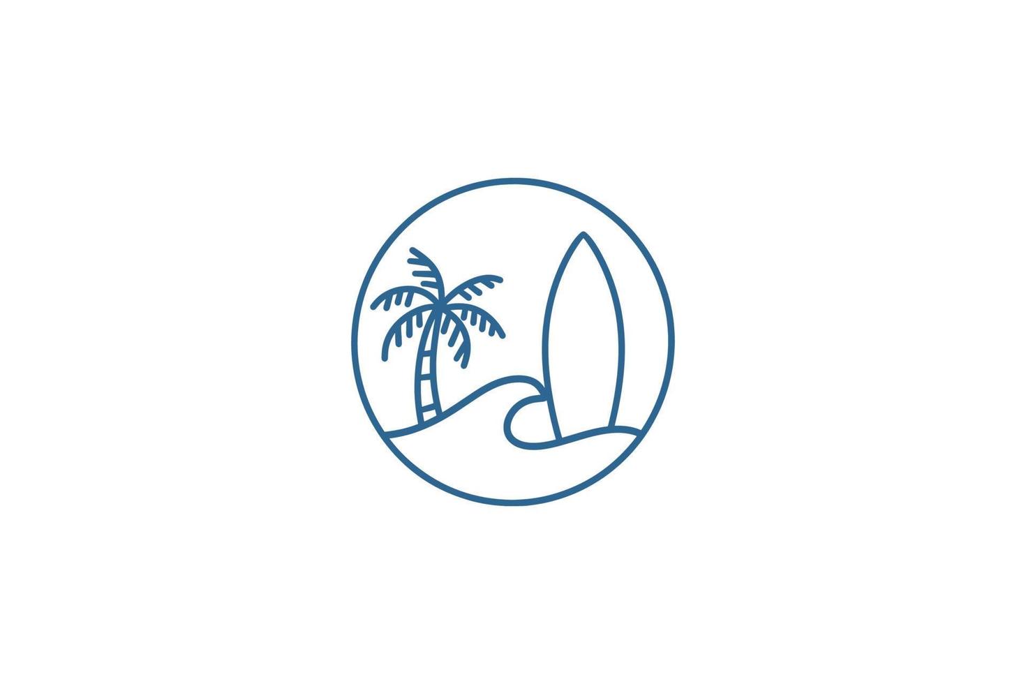 Summer and holiday logo design icon vector