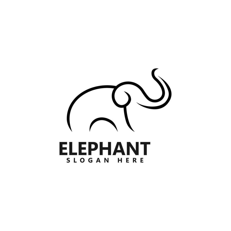 Elephant logo design template icon vector illustration