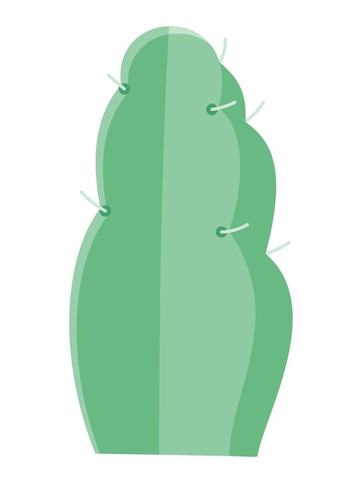 Cactus illustration in a flat style on a white background. Home plants cactus illustration. vector