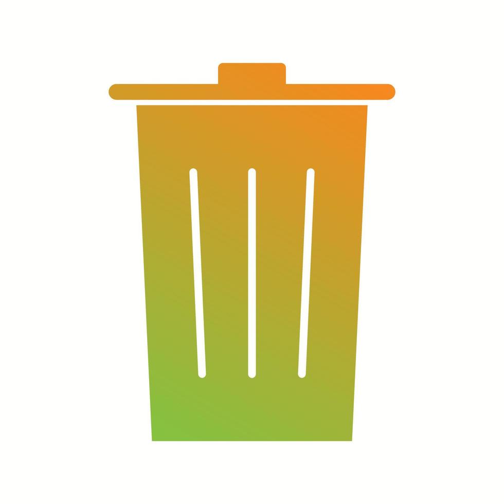 Beautiful Dustbin Glyph Vector Icon
