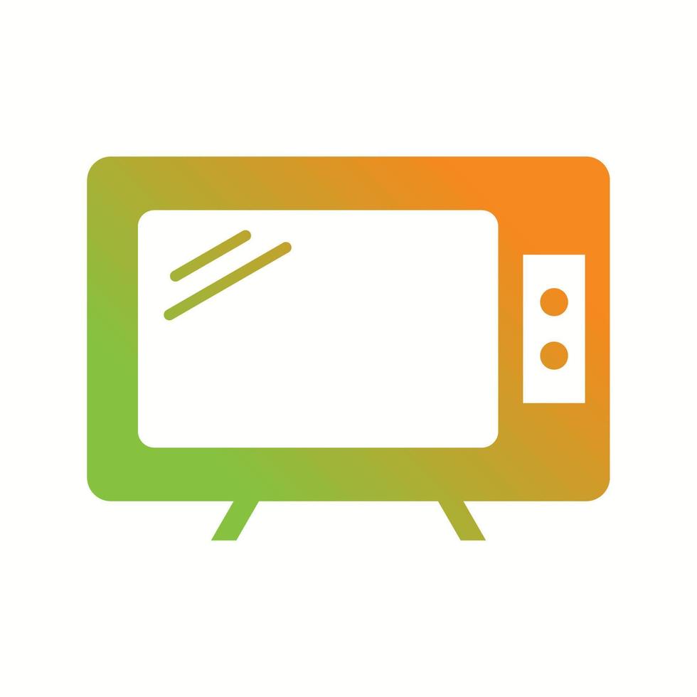 Beautiful Television Glyph Vector Icon